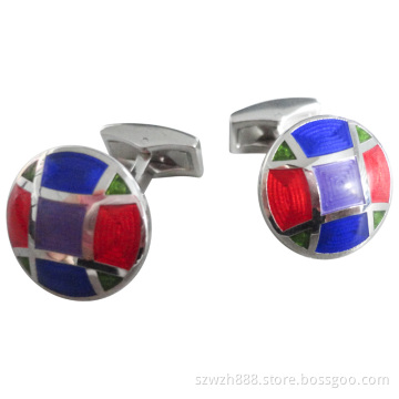 Cufflinks with Hard Enamel